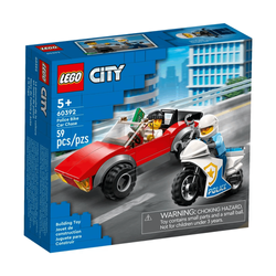 LEGO CITY MOTOCYKL POLICYJNY POŚCIG ZA SAMOCHODEM 59 KLOCKÓW 60392