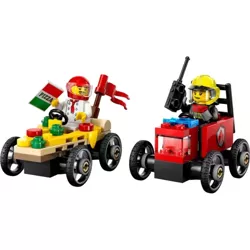 LEGO CITY ZESTAW WYŚCIGÓWEK PIZZA KONTRA WÓZ STRAŻACKI 70 ELEMENTÓW 60458