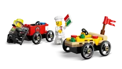 LEGO CITY ZESTAW WYŚCIGÓWEK PIZZA KONTRA WÓZ STRAŻACKI 70 ELEMENTÓW 60458