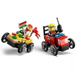 LEGO CITY ZESTAW WYŚCIGÓWEK PIZZA KONTRA WÓZ STRAŻACKI 70 ELEMENTÓW 60458