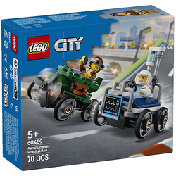 LEGO CITY ZESTAW WYŚCIGÓWEK SAMOLOT KONTRA ŁÓŻKO SZPITALNE 70 EL. 60459