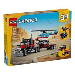 LEGO CREATOR 3W1 CIĘŻARÓWKA Z PLATFORMĄ I HELIKOPTEREM AUTO CYSTERNA 31146