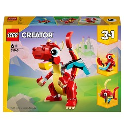 LEGO CREATOR 3W1 CZERWONY SMOK FENIKS RYBA RUCHOME FIGURKI 149 EL. 31145