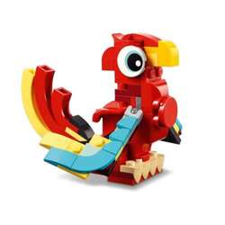 LEGO CREATOR 3W1 CZERWONY SMOK FENIKS RYBA RUCHOME FIGURKI 149 EL. 31145