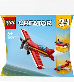 LEGO CREATOR 3w1 CZERWONY SAMOLOT ODRZUTOWIEC MOTORÓWKA SASZETKA 30669