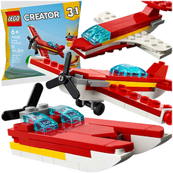 LEGO CREATOR 3w1 CZERWONY SAMOLOT ODRZUTOWIEC MOTORÓWKA SASZETKA 30669