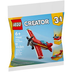 LEGO CREATOR 3w1 CZERWONY SAMOLOT ODRZUTOWIEC MOTORÓWKA SASZETKA 30669