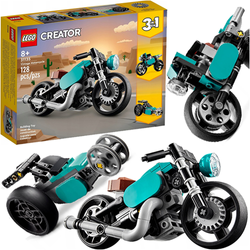 LEGO CREATOR 3w1 MOTOCYKL VINTAGE ŚCIGACZ DRAGSTER CHOPPER 128 EL. 31135