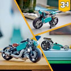 LEGO CREATOR 3w1 MOTOCYKL VINTAGE ŚCIGACZ DRAGSTER CHOPPER 128 EL. 31135