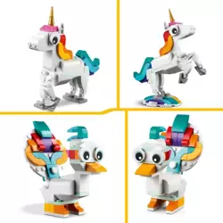 LEGO CREATOR MAGICZNY JEDNOROŻEC KONIK MORSKI PAW 3w1 145 ELEMENTÓW 31140