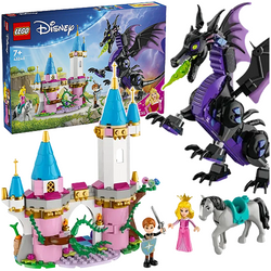 LEGO DISNEY PRINCESS DIABOLINA JAKO SMOK ZAMEK FIGURKI 583 EL. 43240