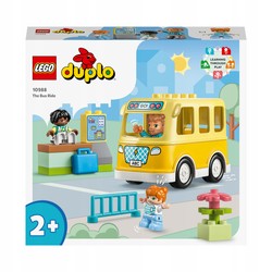 LEGO DUPLO AUTOBUS SZKOLNY PRZEJAŻDŻKA SAMOCHÓD KLOCKI 10988 OTWIERANY DACH