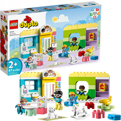 LEGO DUPLO DZIEŃ Z ŻYCIA W ŻŁOBKU PRZEDSZKOLE DUŻE KLOCKI 67 EL. 10992