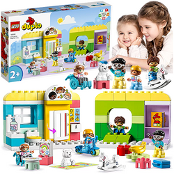 LEGO DUPLO DZIEŃ Z ŻYCIA W ŻŁOBKU PRZEDSZKOLE DUŻE KLOCKI 67 EL. 10992