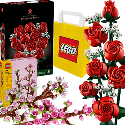 LEGO ICONS BUKIET RÓŻ CZERWONE RÓŻE KWIATY OKOLICZNOŚCIOWE 10328 + 40725