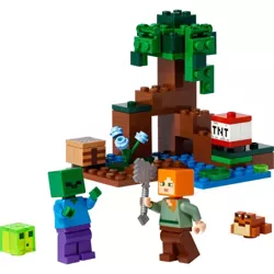 LEGO MINECRAFT PRZYGODA NA MOKRADŁACH ALEX ZOMBIE 65 ELEMENTÓW 21240