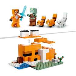 LEGO MINECRAFT SIEDLISKO LISÓW FIGURKI DOMEK ZOMBIE MIECZ 193 EL. 21178