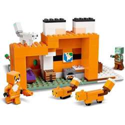 LEGO MINECRAFT SIEDLISKO LISÓW FIGURKI DOMEK ZOMBIE MIECZ 193 EL. 21178