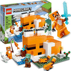 LEGO MINECRAFT SIEDLISKO LISÓW FIGURKI DOMEK ZOMBIE MIECZ 193 EL. 21178