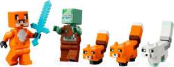 LEGO MINECRAFT SIEDLISKO LISÓW FIGURKI DOMEK ZOMBIE MIECZ 193 EL. 21178