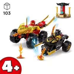 LEGO NINJAGO KAI I RAS W POJEDYNKU SAMOCHÓD MOTOCYKL FIGURKI 103 EL. 71789