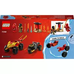 LEGO NINJAGO KAI I RAS W POJEDYNKU SAMOCHÓD MOTOCYKL FIGURKI 103 EL. 71789