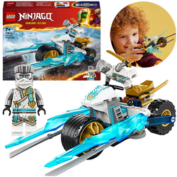 LEGO NINJAGO LODOWY MOTOCYKL ZANEA MOTOR FIGURKA NINJA 84 ELEMENTY 71816