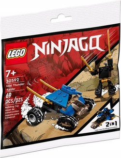 LEGO NINJAGO PIORUNOWY POJAZD THUNDER RAIDER 2w1 SASZETKA 30592