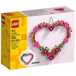 LEGO OZDOBA W KSZTAŁCIE SERCA DO ZAWIESZENIA KWIATY 254 ELEMENTY 40638