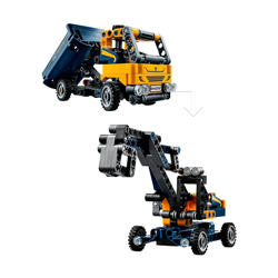 LEGO TECHNIC 2w1 WYWROTKA KOPARKA AUTO 42147 SAMOCHÓD POJAZD BUDOWLANY