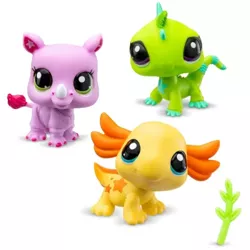 LITTLEST PET SHOP FIGURKI ZWIERZĄTKA DŻUNGLA 3w1 AKSOLOTL IGUANA NOSOROŻEC