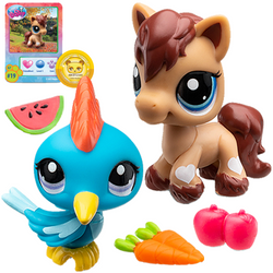 LITTLEST PET SHOP ZESTAW FIGUREK KUCYK DZIĘCIOŁ FIGURKI ZWIERZAKI AKCESORIA