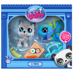 LITTLEST PET SHOP ZESTAW FIGUREK WILK RYBA FIGURKI ZWIERZAKI AKCESORIA