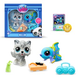 LITTLEST PET SHOP ZESTAW FIGUREK WILK RYBA FIGURKI ZWIERZAKI AKCESORIA