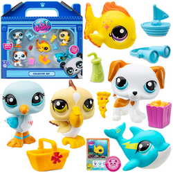 LITTLEST PET SHOP ZESTAW PLAŻA FIGURKI ZWIERZĄTKA 5 FIGUREK AKCESORIA