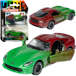 MAJORETTE DODGE SRT VIPER PREMIUM CARS AUTKO METALOWE ZMIENIA KOLOR 1:64