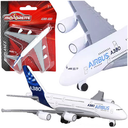 MAJORETTE SAMOLOT PASAŻERSKI AIRBUS A380-800 BIAŁY AIRPLANES