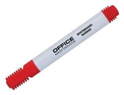 MARKER SUCHOŚCIERALNY OFFICE PRODUCTS CZERWONY DO TABLIC 12 sztuk OKRĄGŁY