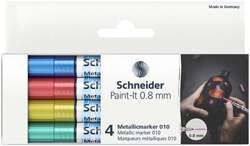 MARKERY AKRYLOWE METALICZNE SCHNEIDER PAINT-IT METALLIC 0,8mm 4 KOLORY