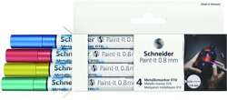 MARKERY AKRYLOWE METALICZNE SCHNEIDER PAINT-IT METALLIC 0,8mm 4 KOLORY