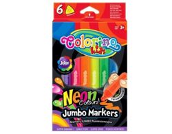 MARKERY JUMBO FLUORESCENCYJNE NEONOWE COLORINO 6 K