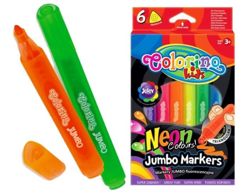 MARKERY JUMBO FLUORESCENCYJNE NEONOWE COLORINO 6 K