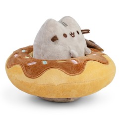 MASKOTKA KOTEK PUSHEEN SIEDZĄCY I CZEKOLADOWY  DONUT 13 x 21 CM ORYGINALNA