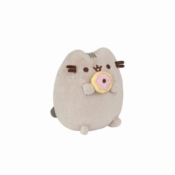 MASKOTKA KOTEK PUSHEEN SIEDZĄCY Z PĄCZKIEM DONUTEM 10 CM ORYGINALNA