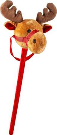 MASKOTKA Z DŹWIĘKIEM GŁOWA RENIFERA ŁOSIA HOBBY HORSE 75CM