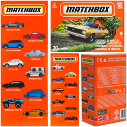 MATCHBOX 20-PAK SAMOCHODZIKI METALOWE KOLEKCJONERSKIE MATTEL AUTKO RESORAK