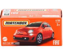 MATCHBOX FIAT 500 TURBO 2019 SAMOCHODZIK METALOWY MATTEL AUTKO RESORAK