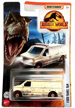 MATCHBOX FORD PANEL VAN JURASSIC WORLD AUTKO METALOWY POJAZD MATTEL