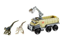 MATCHBOX JURASSIC WORLD TRANSPORTER VELOCIRAPTOR DINOZAUR PARK JURAJSKI