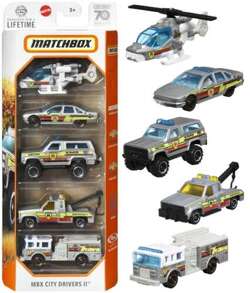 MATCHBOX SAMOCHODZIKI METALOWE MATTEL 5W1 AUTKA MBX CITY DRIVERS II HKY24